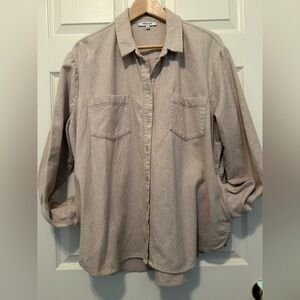 Madewell Light Tan Speckled Shacket XL